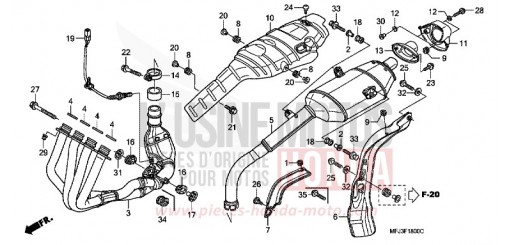 SILENZIATORE DI SCARICO CBR600RAA di 2010